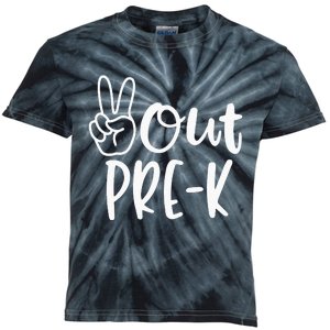 Last Day Of School Peace Out PreSchool Pre K Teacher Kids Kids Tie-Dye T-Shirt