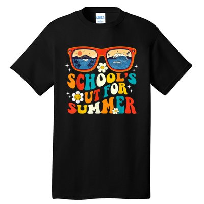 Last Day Of School Graduation Groovy Schools Out For Summer Tall T-Shirt