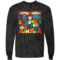 Last Day Of School Graduation Groovy Schools Out For Summer Tie-Dye Long Sleeve Shirt