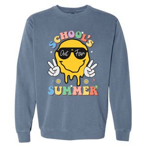 Last Day Of School Schools Out For Summer Teacher Garment-Dyed Sweatshirt