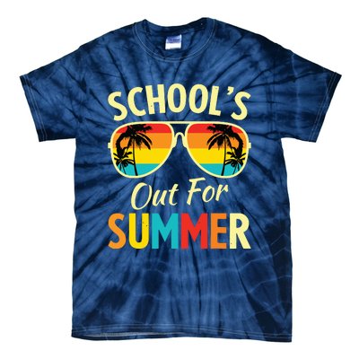 Last Day Of School Retro Schools Out For Summer Teacher Tie-Dye T-Shirt