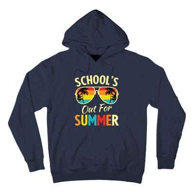 Last Day Of School Retro Schools Out For Summer Teacher Tall Hoodie