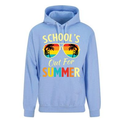 Last Day Of School Retro Schools Out For Summer Teacher Unisex Surf Hoodie