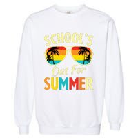 Last Day Of School Retro Schools Out For Summer Teacher Garment-Dyed Sweatshirt