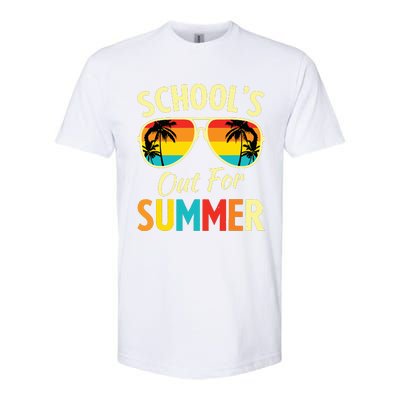 Last Day Of School Retro Schools Out For Summer Teacher Softstyle CVC T-Shirt