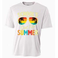 Last Day Of School Retro Schools Out For Summer Teacher Cooling Performance Crew T-Shirt