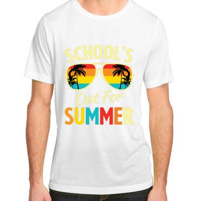 Last Day Of School Retro Schools Out For Summer Teacher Adult ChromaSoft Performance T-Shirt