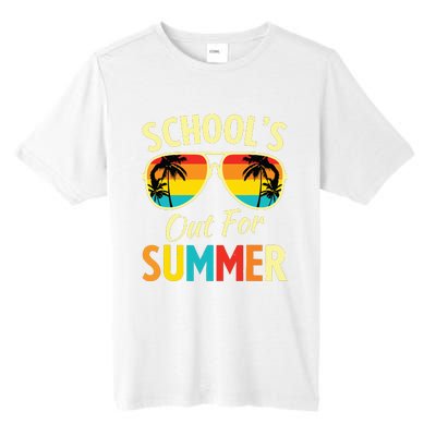 Last Day Of School Retro Schools Out For Summer Teacher Tall Fusion ChromaSoft Performance T-Shirt