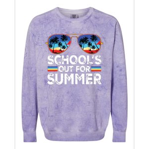 Last Day Of School Schools Out For Summer Teacher Boy Colorblast Crewneck Sweatshirt