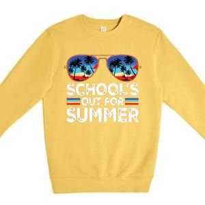 Last Day Of School Schools Out For Summer Teacher Boy Premium Crewneck Sweatshirt