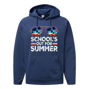 Last Day Of School Schools Out For Summer Teacher Boy Performance Fleece Hoodie