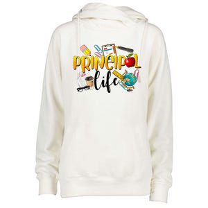 Last Day Of School Principal Life End Of Year Summer Vibes Womens Funnel Neck Pullover Hood