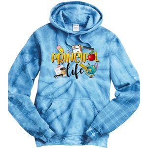 Last Day Of School Principal Life End Of Year Summer Vibes Tie Dye Hoodie