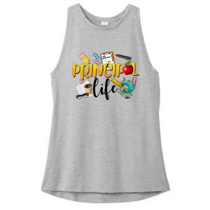 Last Day Of School Principal Life End Of Year Summer Vibes Ladies PosiCharge Tri-Blend Wicking Tank