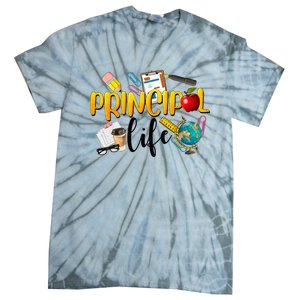 Last Day Of School Principal Life End Of Year Summer Vibes Tie-Dye T-Shirt