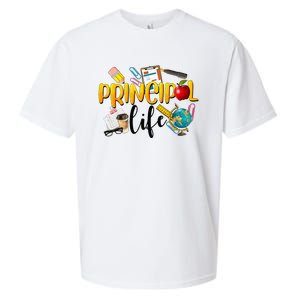 Last Day Of School Principal Life End Of Year Summer Vibes Sueded Cloud Jersey T-Shirt