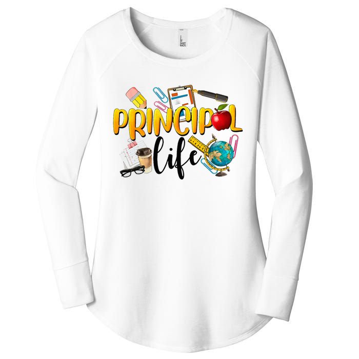 Last Day Of School Principal Life End Of Year Summer Vibes Women's Perfect Tri Tunic Long Sleeve Shirt