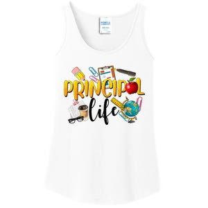 Last Day Of School Principal Life End Of Year Summer Vibes Ladies Essential Tank