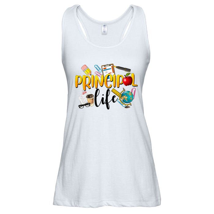 Last Day Of School Principal Life End Of Year Summer Vibes Ladies Essential Flowy Tank