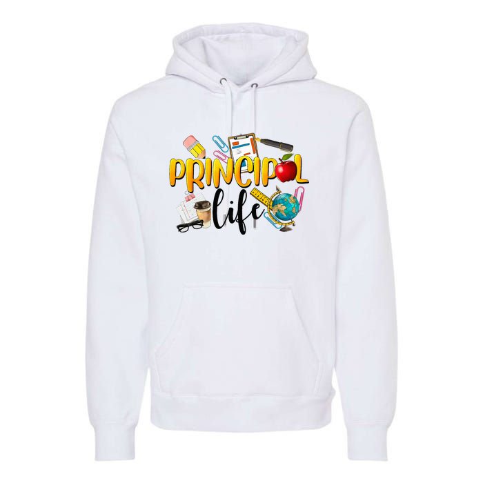 Last Day Of School Principal Life End Of Year Summer Vibes Premium Hoodie