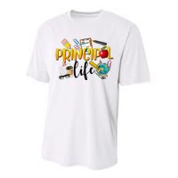 Last Day Of School Principal Life End Of Year Summer Vibes Performance Sprint T-Shirt