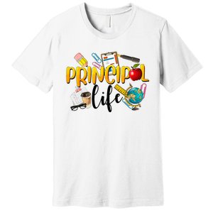 Last Day Of School Principal Life End Of Year Summer Vibes Premium T-Shirt