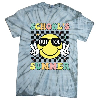 Last Day Of School Retro Schoolsout For Summer Teacher Tie-Dye T-Shirt