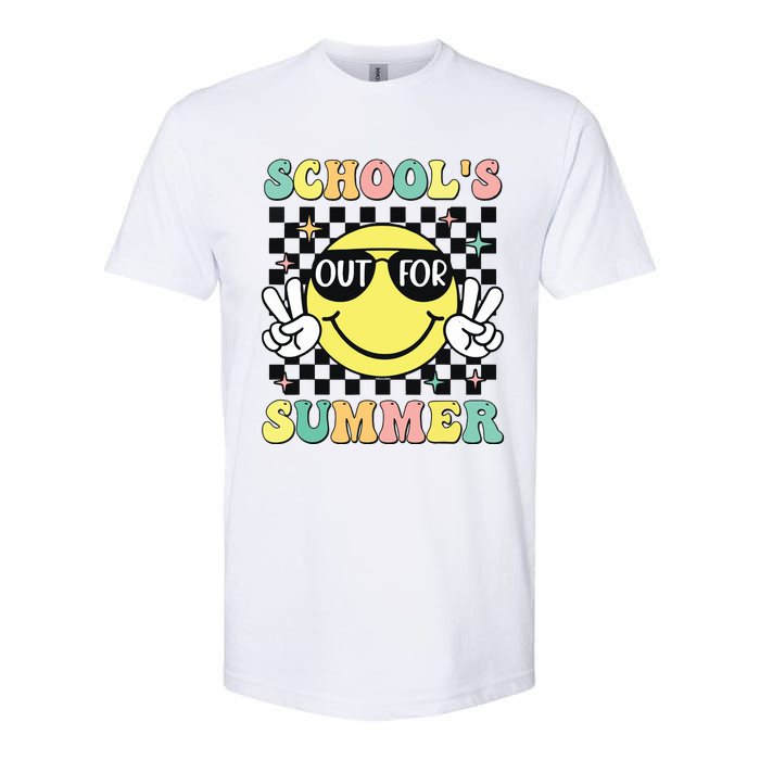 Last Day Of School Retro Schoolsout For Summer Teacher Softstyle CVC T-Shirt