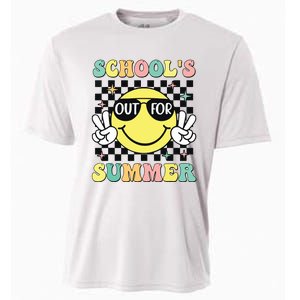 Last Day Of School Retro Schoolsout For Summer Teacher Cooling Performance Crew T-Shirt