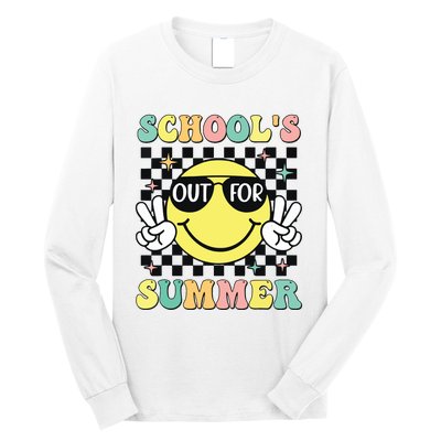 Last Day Of School Retro Schoolsout For Summer Teacher Long Sleeve Shirt