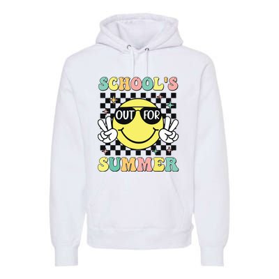 Last Day Of School Retro Schoolsout For Summer Teacher Premium Hoodie