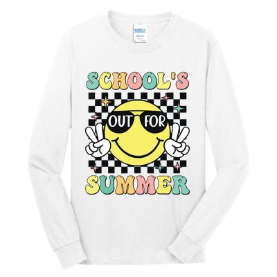 Last Day Of School Retro Schoolsout For Summer Teacher Tall Long Sleeve T-Shirt