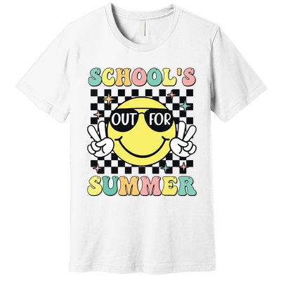 Last Day Of School Retro Schoolsout For Summer Teacher Premium T-Shirt