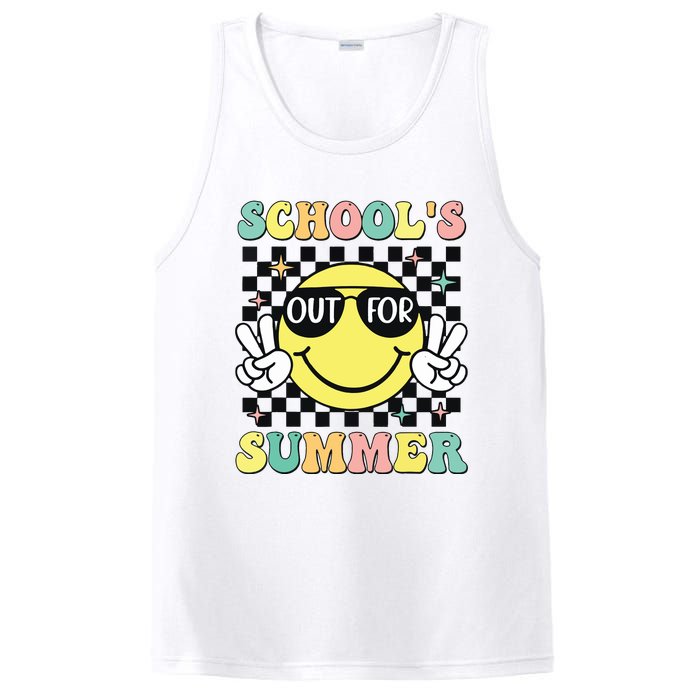 Last Day Of School Retro Schoolsout For Summer Teacher PosiCharge Competitor Tank