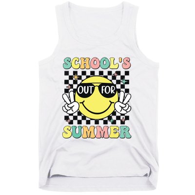 Last Day Of School Retro Schoolsout For Summer Teacher Tank Top