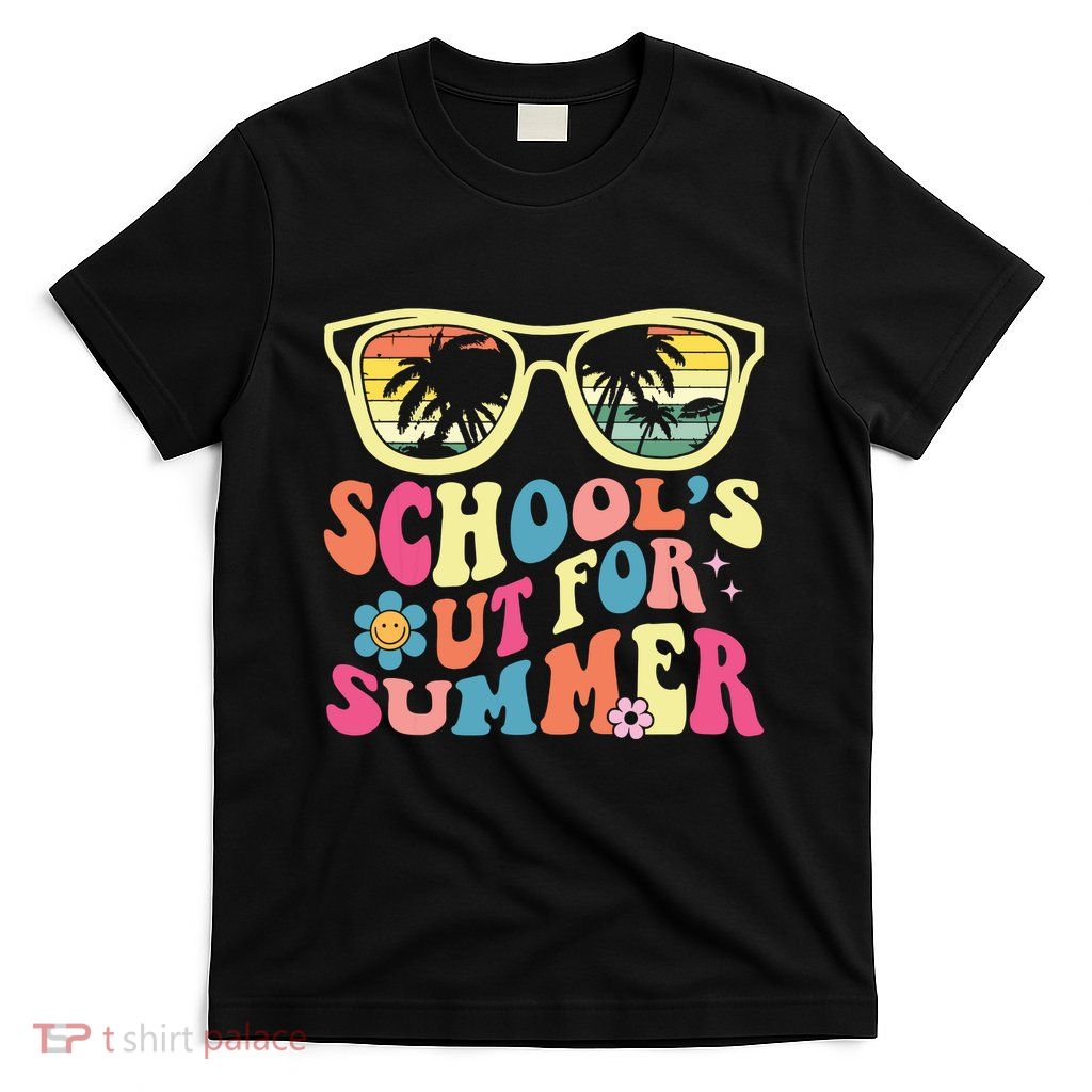 Last Day Of School Retro Teacher Schools Out For Summer T-Shirt