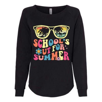 Last Day Of School Retro Teacher Schools Out For Summer Womens California Wash Sweatshirt