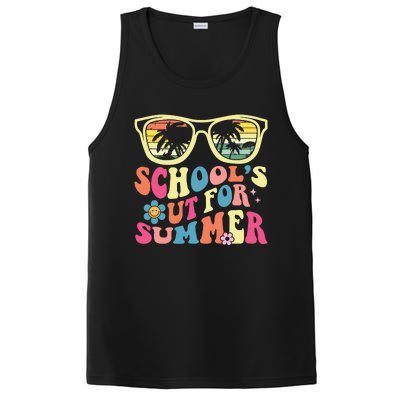 Last Day Of School Retro Teacher Schools Out For Summer PosiCharge Competitor Tank