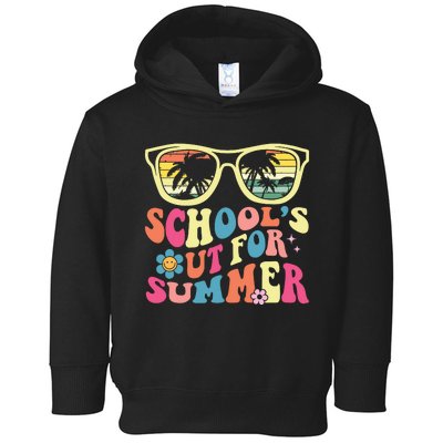 Last Day Of School Retro Teacher Schools Out For Summer Toddler Hoodie