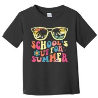 Last Day Of School Retro Teacher Schools Out For Summer Toddler T-Shirt