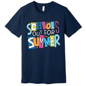 Last Day Of School Teacher Boy Girl Schools Out For Summer Premium T-Shirt