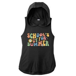 Last Day Of School Schools Out For Summer Teacher Ladies PosiCharge Tri-Blend Wicking Draft Hoodie Tank