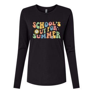 Last Day Of School Schools Out For Summer Teacher Womens Cotton Relaxed Long Sleeve T-Shirt