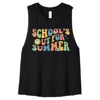 Last Day Of School Schools Out For Summer Teacher Women's Racerback Cropped Tank