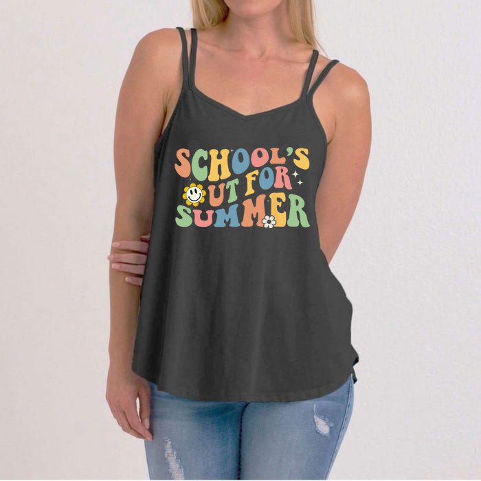 Last Day Of School Schools Out For Summer Teacher Women's Strappy Tank