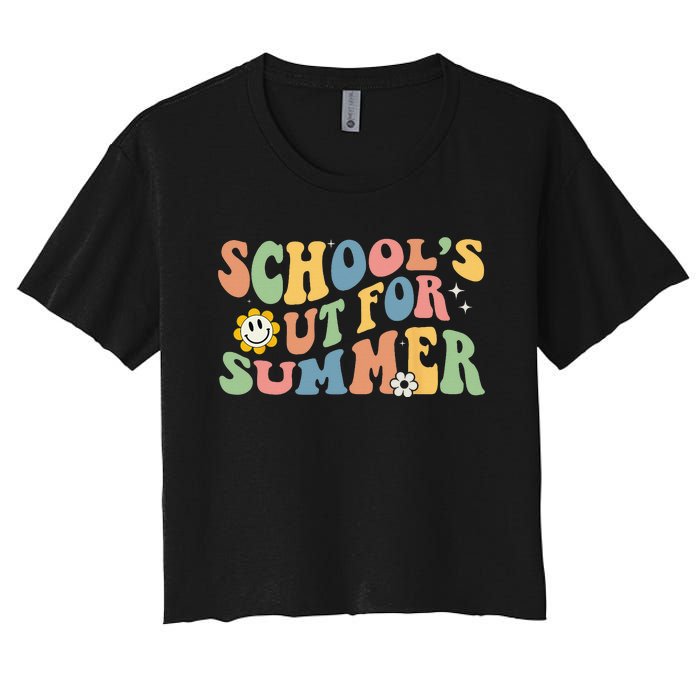 Last Day Of School Schools Out For Summer Teacher Women's Crop Top Tee