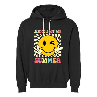 Last Day Of School Schools Out For Summer Teacher Garment-Dyed Fleece Hoodie