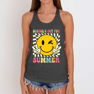 Last Day Of School Schools Out For Summer Teacher Women's Knotted Racerback Tank