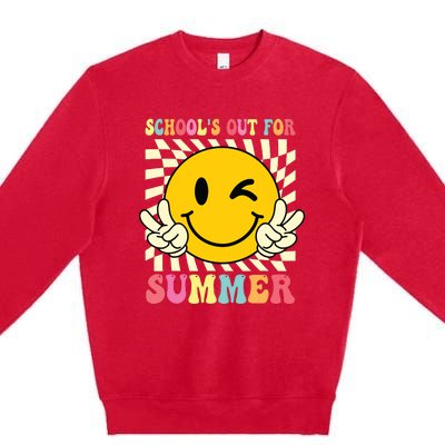 Last Day Of School Schools Out For Summer Teacher Premium Crewneck Sweatshirt