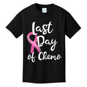 Last Day Of Chemo Pink Funny Breast Cancer Survivor Kids T-Shirt